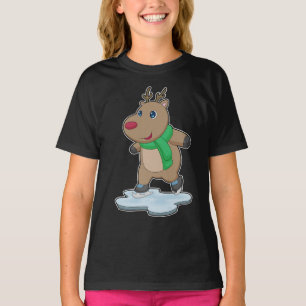 Reindeer Ice skating Ice skates T-Shirt
