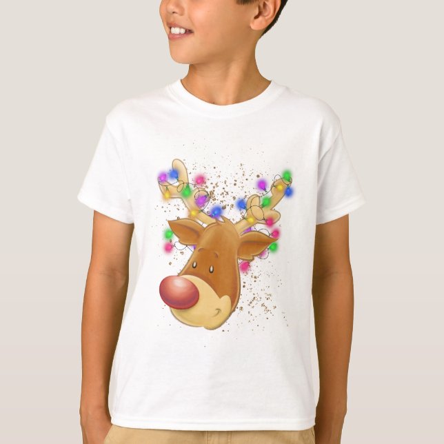 Reindeer in lights T-Shirt (Front)