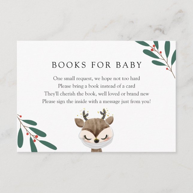 Reindeer in Mask Books for Baby insert card (Front)