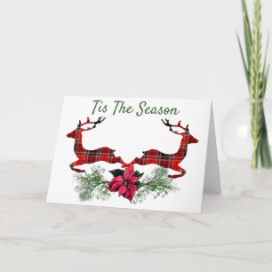 Reindeer in Plaid Card