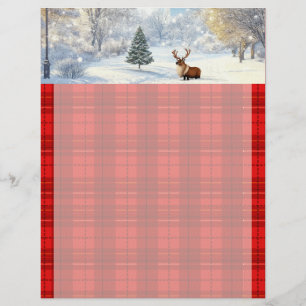 Reindeer in the winter letterhead