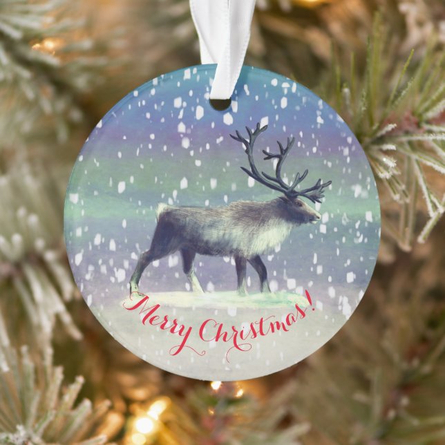 Reindeer in winter day  ornament (Tree)
