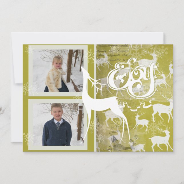 Reindeer Joy Carte photo de vacances (Devant)