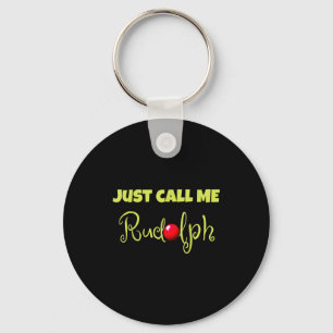 Reindeer Just Call Me Rudolph Christmas Couples Co Keychain