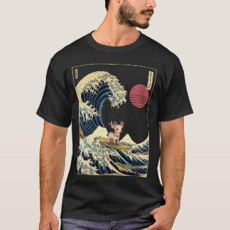 Reindeer Kanagawa Japanese Surfing Wave T-Shirt