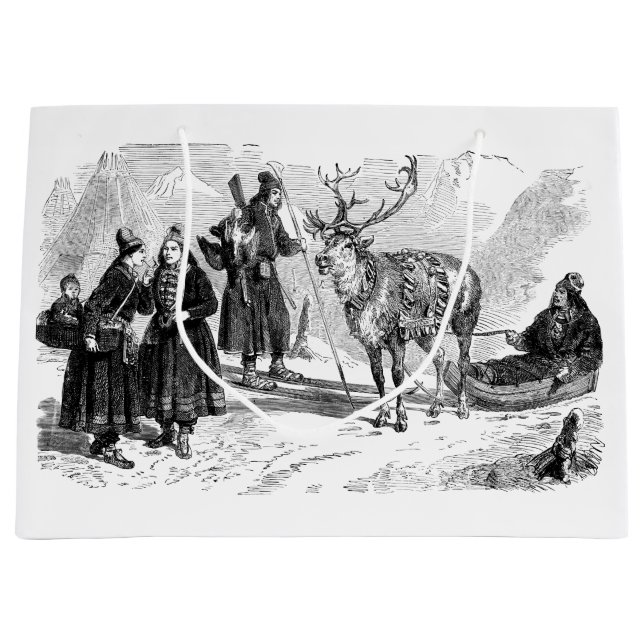 Reindeer Large Gift Bag (Front)