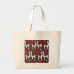Reindeer, Large Tote Bag