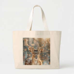 Reindeer  large tote bag