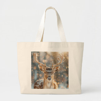 Reindeer large tote bag