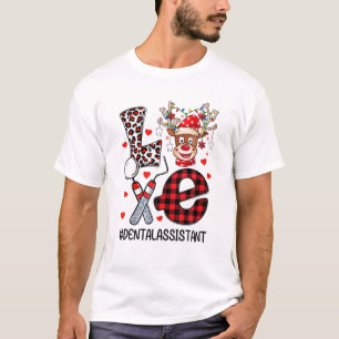 Reindeer LOVE Dental Assistant Funny Christmas Paj T-Shirt