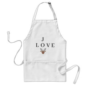 Reindeer Love Joy Festive Christmas Crossword Standard Apron