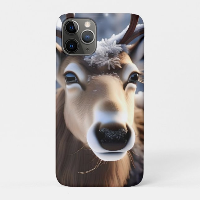Reindeer Magic: Close-Up of Santas Loyal Companion Case-Mate iPhone Case (Back)