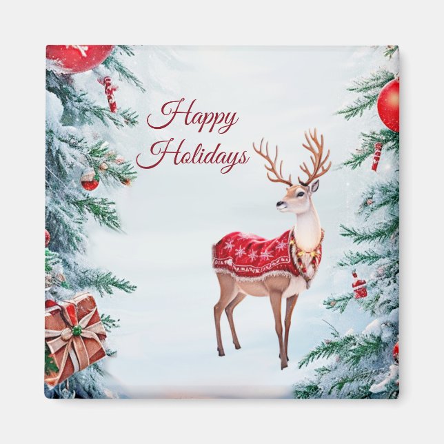 Reindeer - Magnet de Noël (Devant)