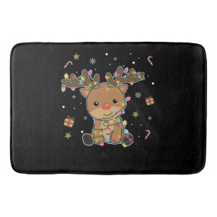 Reindeer Merry Christmas Winter Animals Deer Bath Mat