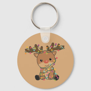 Reindeer Merry Christmas Winter Animals Deer Keych Keychain