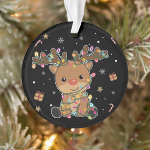 Reindeer Merry Christmas Winter Animals Deer Ornam Ornament