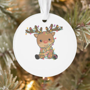 Reindeer Merry Christmas Winter Animals Deer Ornament