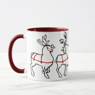 Reindeer Mug Coffee Cup Custom Christmas Decor