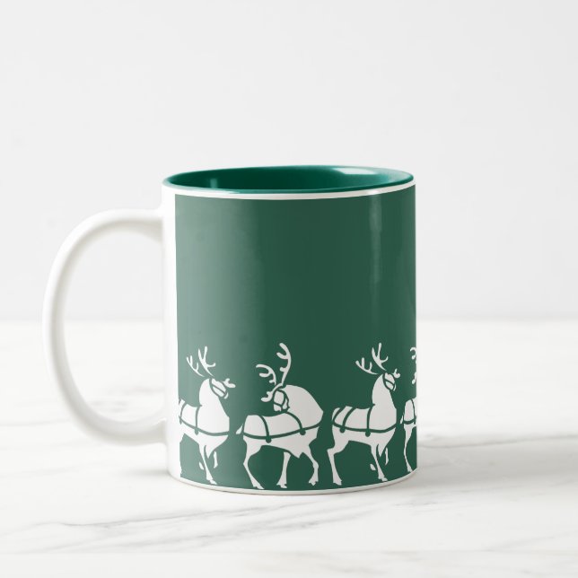 Reindeer Mug Coffee Cup Festive Cadeaux de Noël (Gauche)