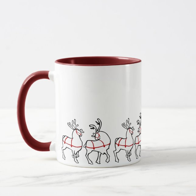 Reindeer Mug Coffee Cup Festive Christmas Gifts (Left)
