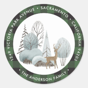 Reindeer Noël Retourner Adresse Étiquettes