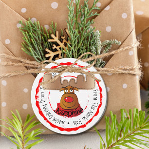 Reindeer North Pole Rudolph Special Delivery  Favour Tags