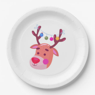 Reindeer Paper Plate