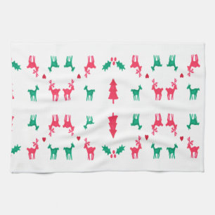 REINDEER PATTERN KITCHEN TOWEL