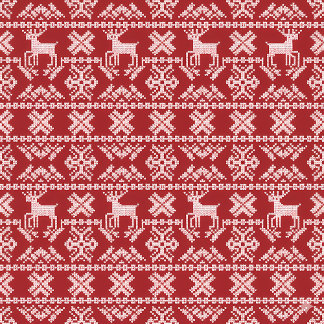 Reindeer Pattern Throw Pillow