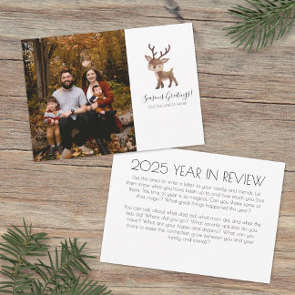 Reindeer Photo Christmas Card