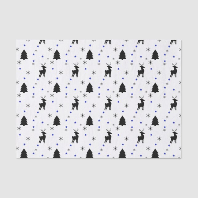 Reindeer Pine Forest Tissue Paper (Front)