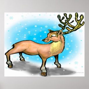 Reindeer Poster