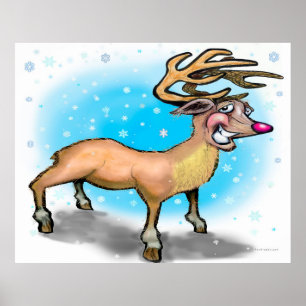 Reindeer Poster
