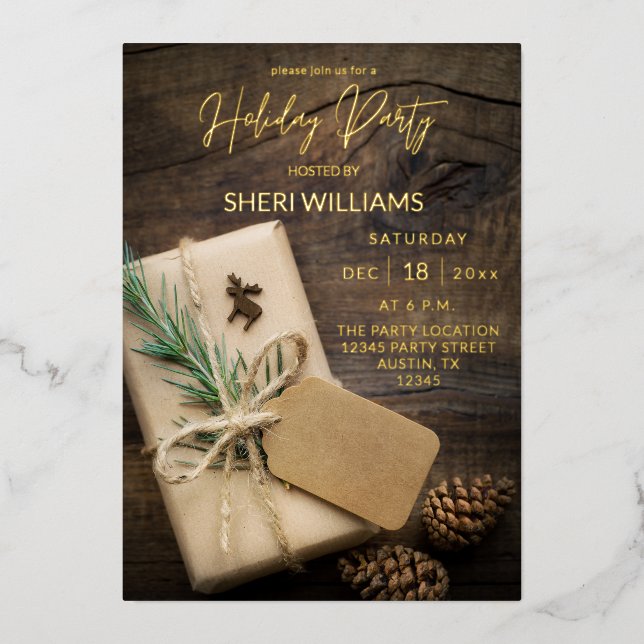 Reindeer & Present Holiday Party 2 (Front)