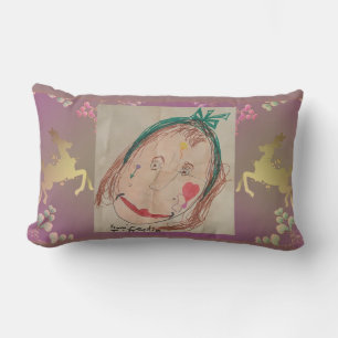 Reindeer Purple w/Photo Throw Pillow