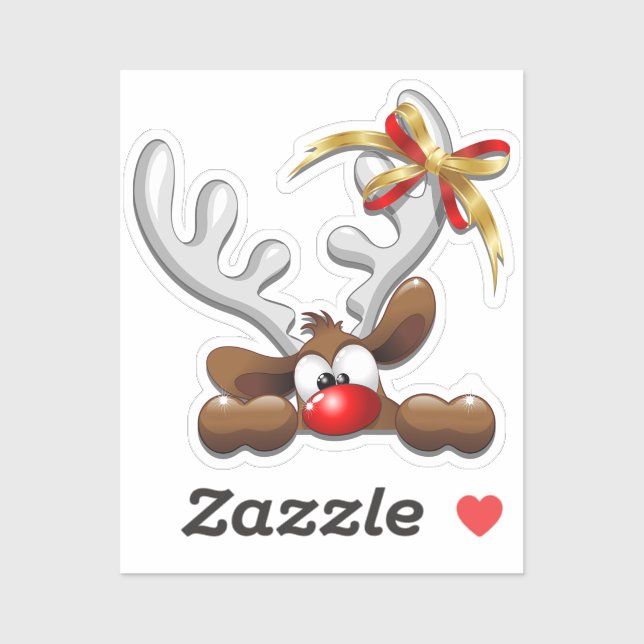 Reindeer Puzzled Funny Christmas Character (Sheet)