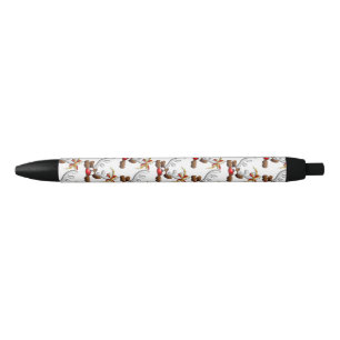 Reindeer Puzzled Funny Christmas Character Black Ink Pen