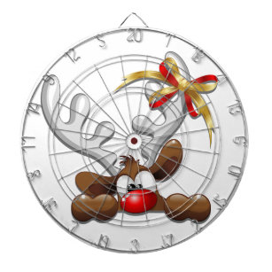 Reindeer Puzzled Funny Christmas Character Dartboard