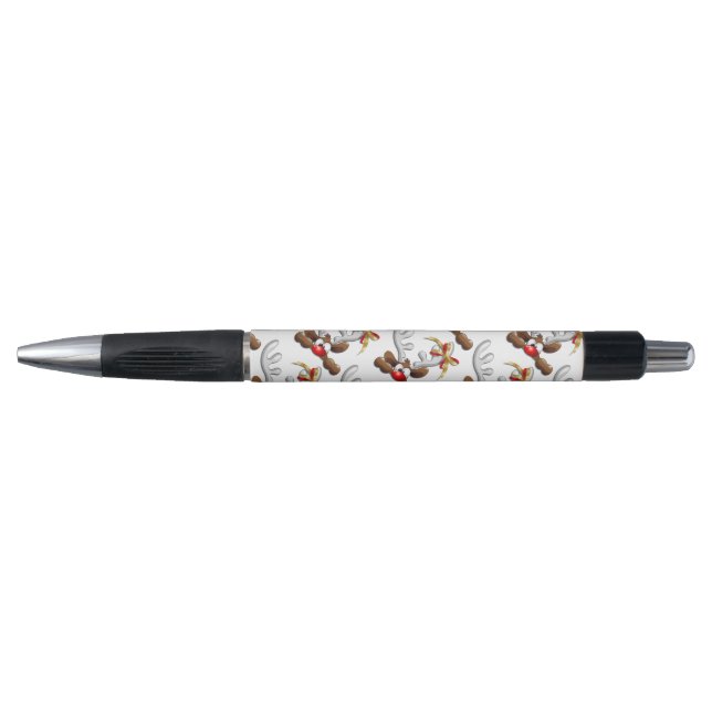 Reindeer Puzzled Funny Christmas Character Pen (Front)