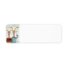 Reindeer Return Address Label