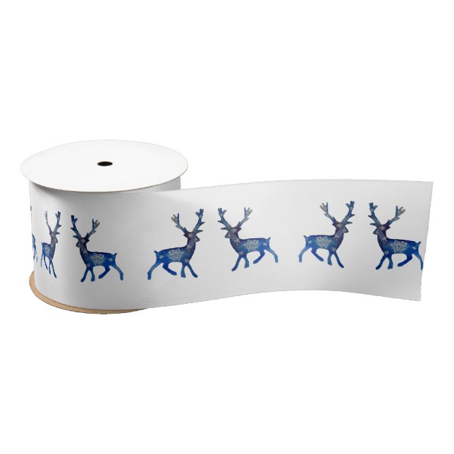 Reindeer Ribbon Satin Ribbon (Spool)