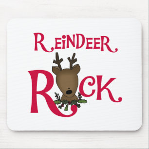 Reindeer Rock Tshirts and Gifts Mouse Pad