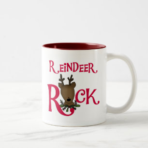 Reindeer Rock Two-Tone Coffee Mug
