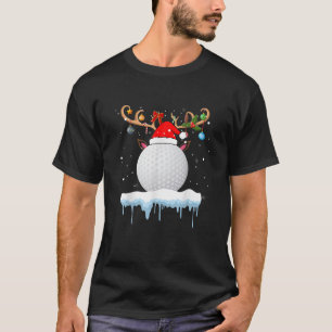 Reindeer Santa Golf Ball Christmas Costume Player T-Shirt