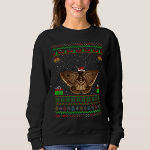 Reindeer Santa Hat Matching Ugly Moth Bird Christm Sweatshirt