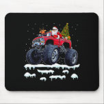 Reindeer Santa Riding Monster Truck Christmas Tree Mouse Pad<br><div class="desc">Reindeer Santa Riding Monster Truck Christmas Tree Men Boy</div>