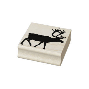 reindeer silhouette art stamp