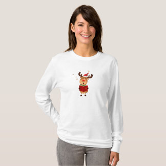 Reindeer singing Christmas carols T-Shirt