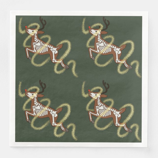 Reindeer Skeleton Napkin (Front)