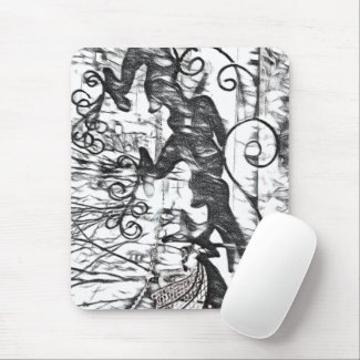 Reindeer Sketch Mousepad